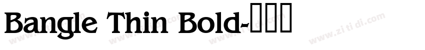 Bangle Thin Bold字体转换